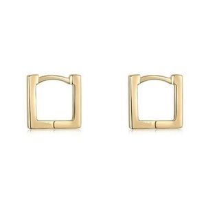*Vermeil* Square Block Small Hoops